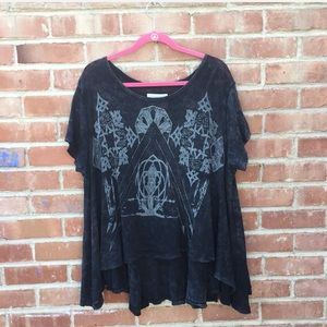Free People Flowy Black Top